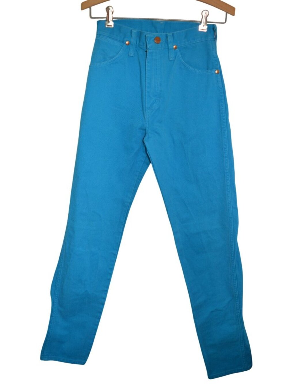 Vintage 1980s Wrangler Robins Egg Blue High Rise Tapered Jeans Women's Size 3